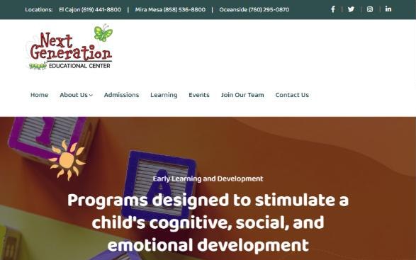 Next Generation Educational Center home page