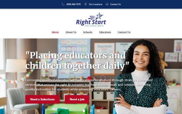 Right Start Employment Group home page